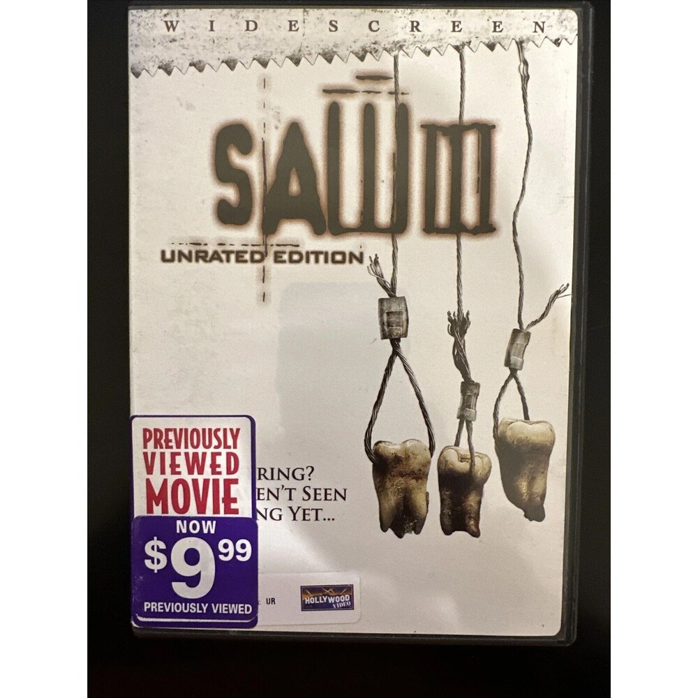 Saw III  (DVD, 2006, Widescreen, Unrated Edition) (Former Rental) Good (353)
